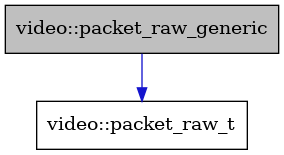 digraph {
    graph [bgcolor="#00000000"]
    node [shape=rectangle style=filled fillcolor="#FFFFFF" font=Helvetica padding=2]
    edge [color="#1414CE"]
    "1" [label="video::packet_raw_generic" tooltip="video::packet_raw_generic" fillcolor="#BFBFBF"]
    "2" [label="video::packet_raw_t" tooltip="video::packet_raw_t"]
    "1" -> "2" [dir=forward tooltip="public-inheritance"]
}